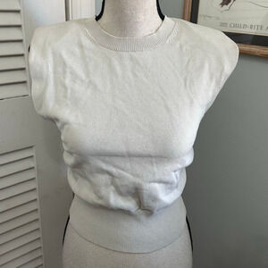 Babaton Aritzia Top Womens 2XS Beige Sweater Knit Minimalist Preppy Capsule